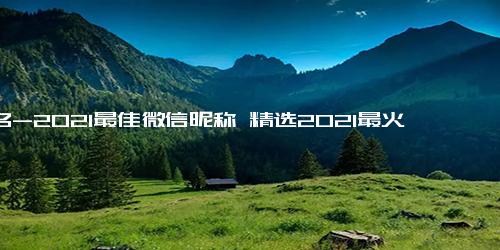 网名-2021最佳微信昵称 精选2021最火爆的微信网名合集57句